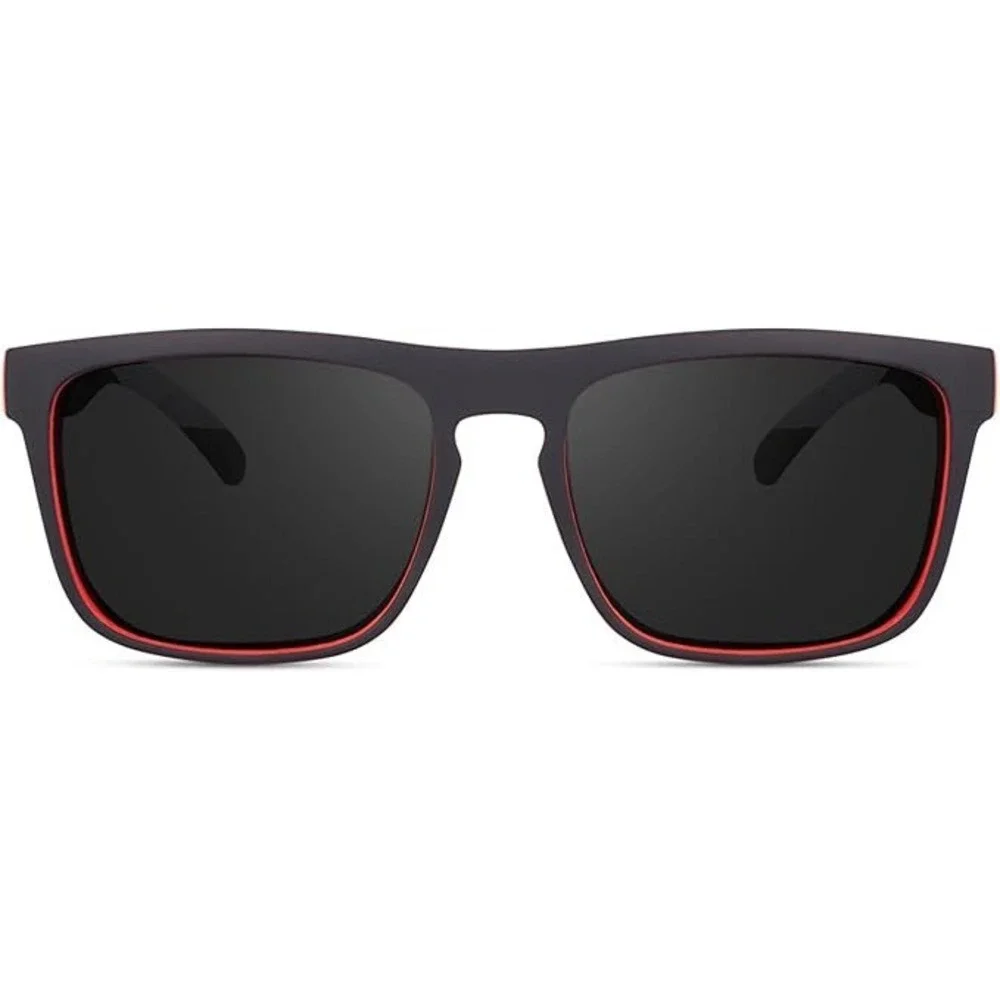 Polarized Sunglasses Men Matte Black Square Frame UV Protection lentes Gafas New
